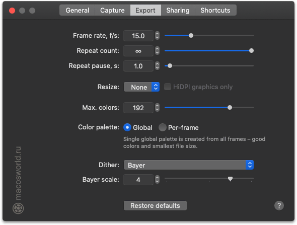 Gifox для Mac: как сделать компактные и красивые GIF’ки для багрепортов