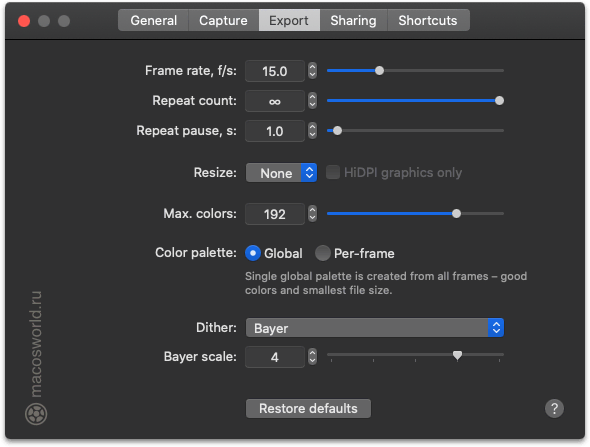 Gifox для Mac: как сделать компактные и красивые GIF’ки для багрепортов